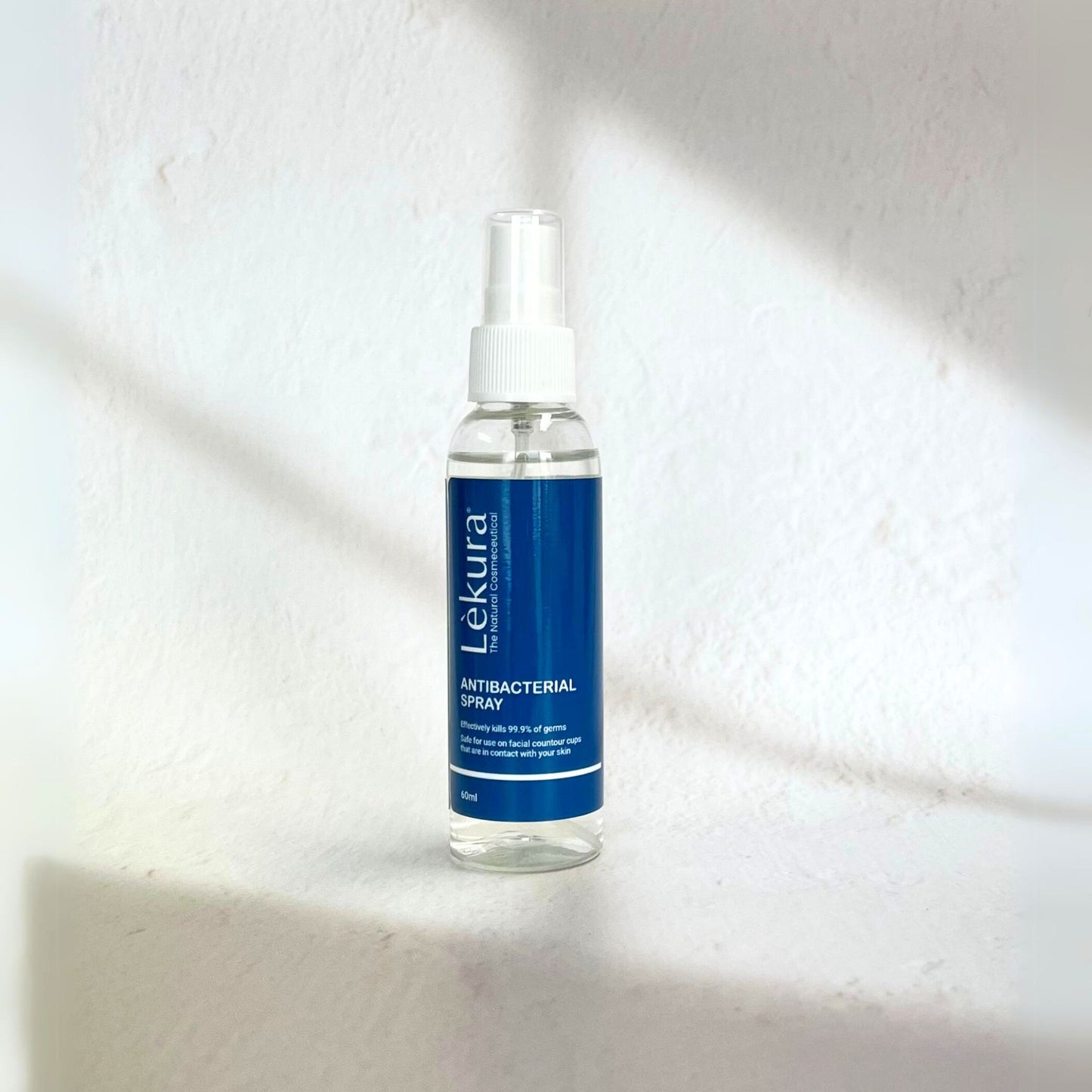 Antibacterial spray for facial contour cups