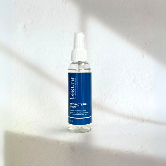 Antibacterial spray for facial contour cups