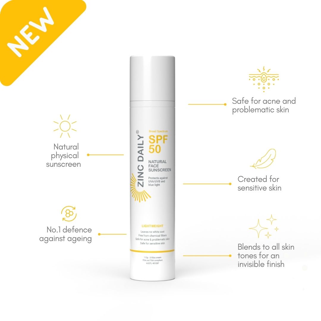 Zinc Daily® SPF 50 Natural Face Sunscreen (RRP $65.00)